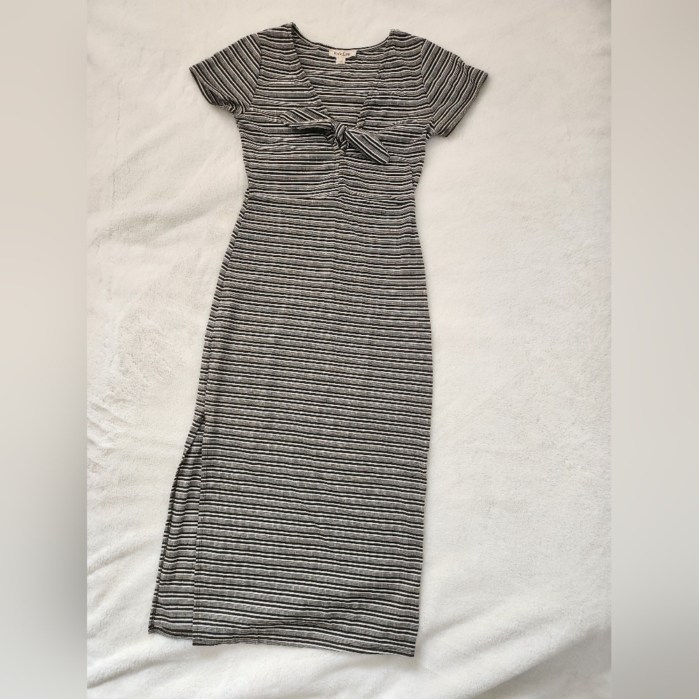 Green Striped Midi Dress